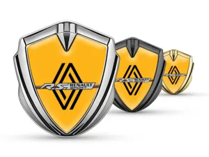 Renault Metal Domed Emblem Pro Style Stainless Steel Base
